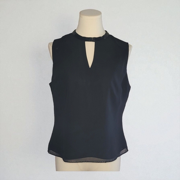 LOFT Black Sheer Women's Blouse - Picture 2 of 7